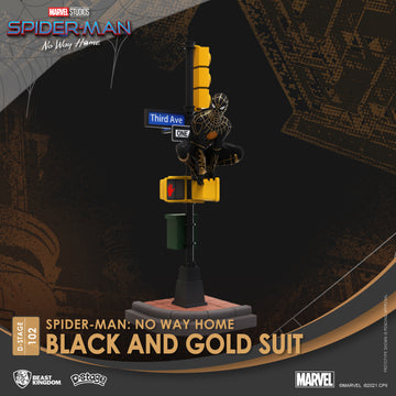 Beast Kingdom DS-102 Marvel Spider-Man: No Way Home Black and Gold Suit Diorama Stage D-Stage Figure Statue